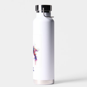 Futuristische Glitch T-Rex Dinosaurier mit Kindern Trinkflasche