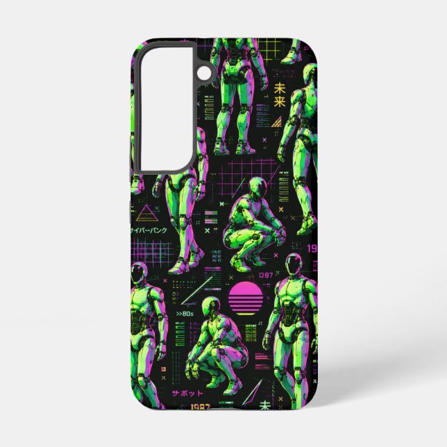 Futuristische humanoide Roboterkunst | KI Android  Samsung Galaxy Hülle (Rückseite)