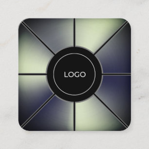 Futuristische Imitate Metallstruktur Quadrat-Gesch Quadratische Visitenkarte