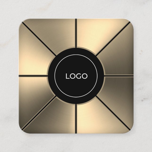 Futuristische Imitate Metallstruktur Quadratische Visitenkarte (Vorderseite)