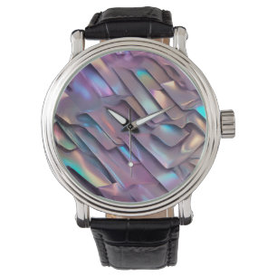 Futuristische Iridescent/abstrakte holografische Armbanduhr
