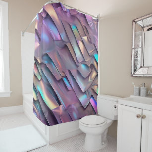 Futuristische Iridescent/abstrakte holografische Duschvorhang