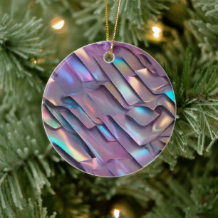 Futuristische Iridescent/abstrakte holografische Keramik Ornament