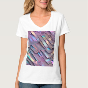 Futuristische Iridescent/abstrakte holografische T-Shirt