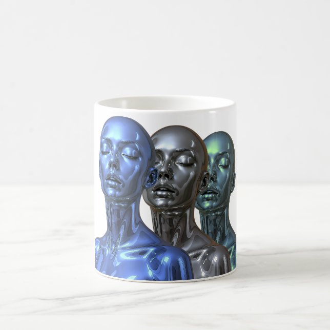 Futuristische Königinnen Kaffeetasse (Mittel)
