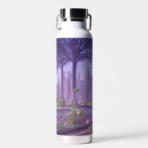 Futuristische Kunst im Wald Trinkflasche