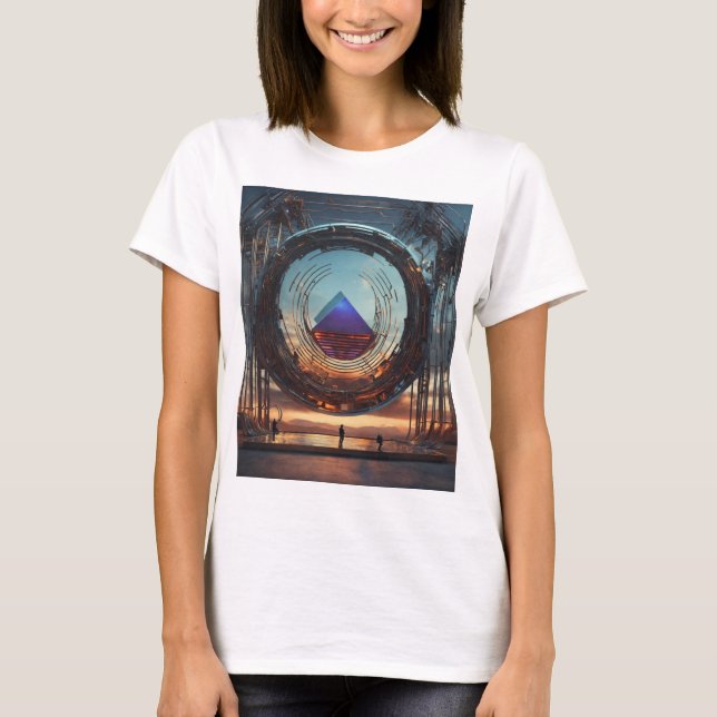 Futuristische Kunst T-Shirt (Vorderseite)