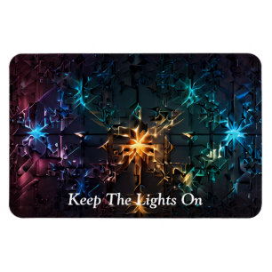 Futuristische Laserlichtshow Magnet