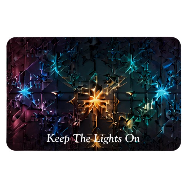 Futuristische Laserlichtshow Magnet (Horizontal)