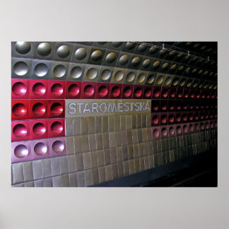 Futuristische Metro, Prag Poster