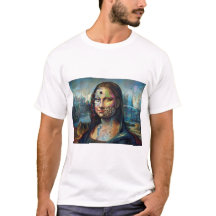 Futuristische Mona Lisa Herren T-Shirt
