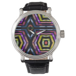 Futuristische Neon-Schaltkreise Abstract Armbanduhr