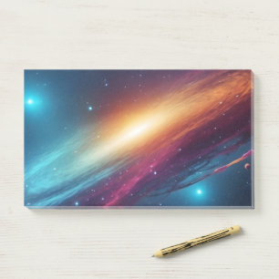Futuristische Neon Weltraum Galaxie Abstrakter Syn Post-it Klebezettel