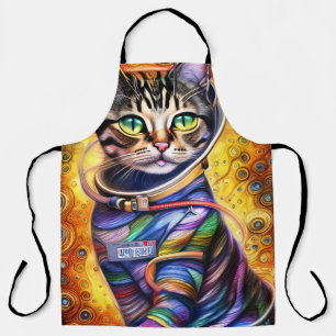 Futuristische Neonkatze Schürze