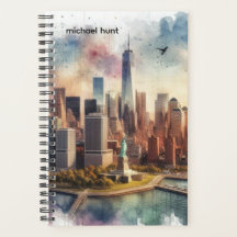 Futuristische New Yorker Skyline & Liberty