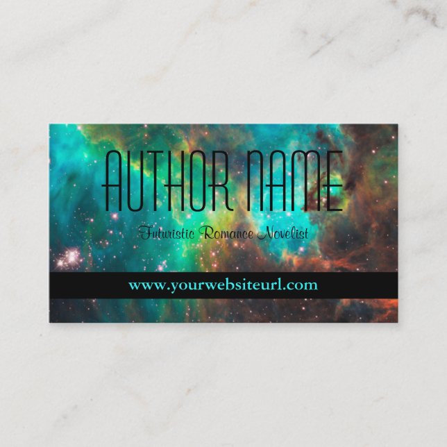 Futuristische oder SCI Fi Author Business Card Visitenkarte (Vorderseite)