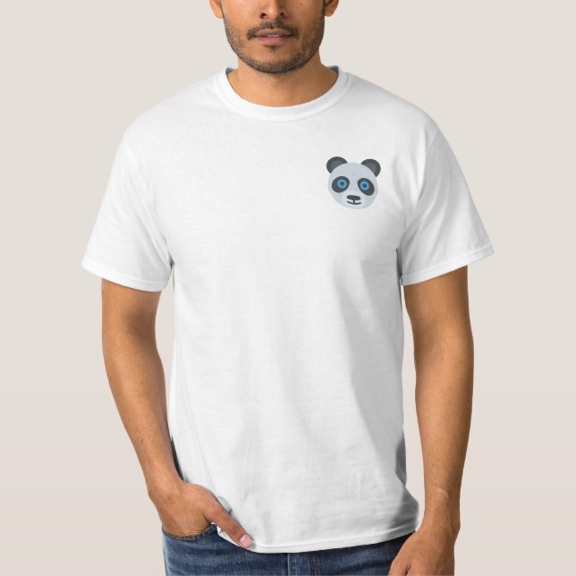 Futuristische Panda 🐼 individuell anpassbare Farb T-Shirt (Vorderseite)