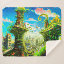 Futuristische Pflanze Stadt, künstlerische KI