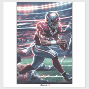 Futuristische Quarterback-Showdown Aufkleber