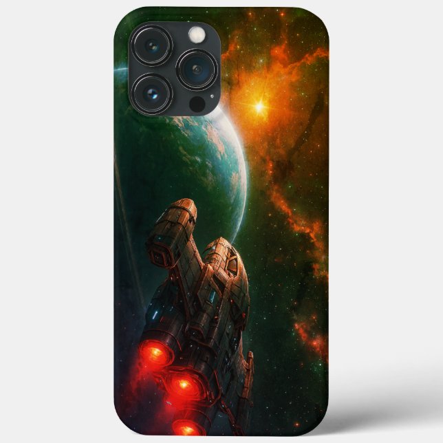 Futuristische Raumfahrt Case-Mate iPhone Hülle (Rückseite)