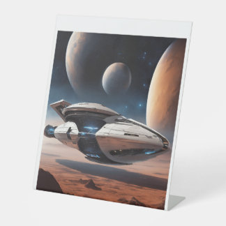 Futuristische Raumsonde — Sci-Fi Galaxy Adventure! Sockelschild