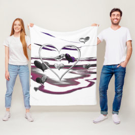 Futuristische Romantik Fleecedecke