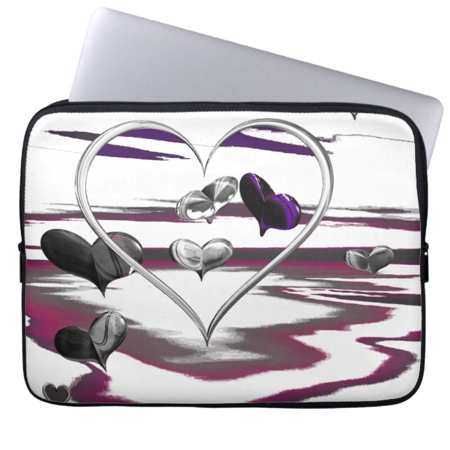Futuristische Romantik Laptopschutzhülle (Vorderseite)