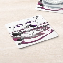 Futuristische Romantik Rechteckiger Pappuntersetzer