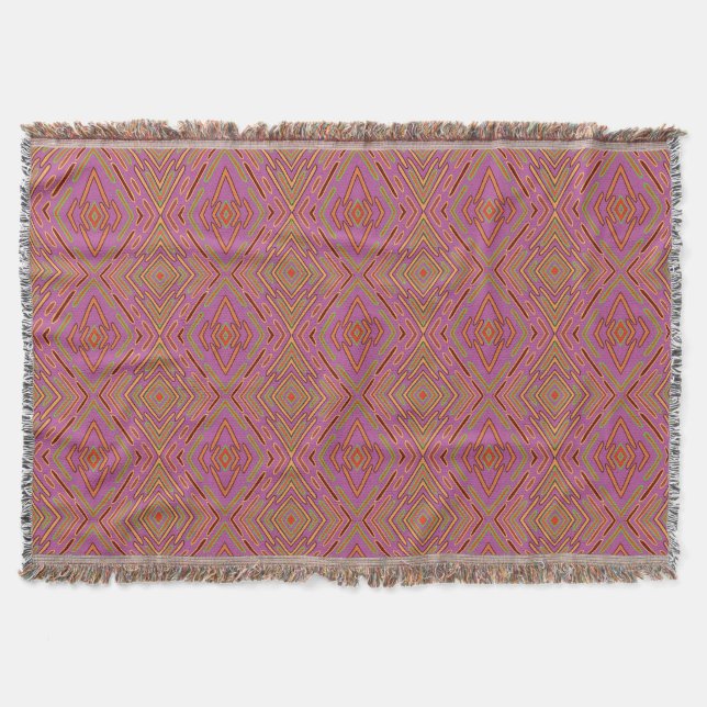 Futuristische Schaltung Abstractes Rosa Muster  Decke (Vorderseite)
