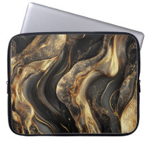 Futuristische schwarze kosmische Laptop-Tasche mit