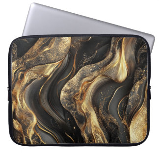 Futuristische schwarze kosmische Laptop-Tasche mit Laptopschutzhülle