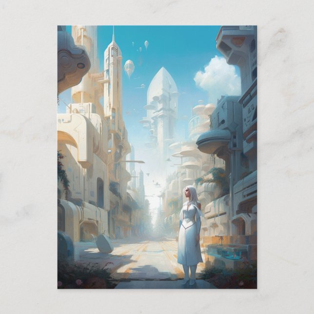 Futuristische Science Fiction Kunst Postkarte (Vorderseite)