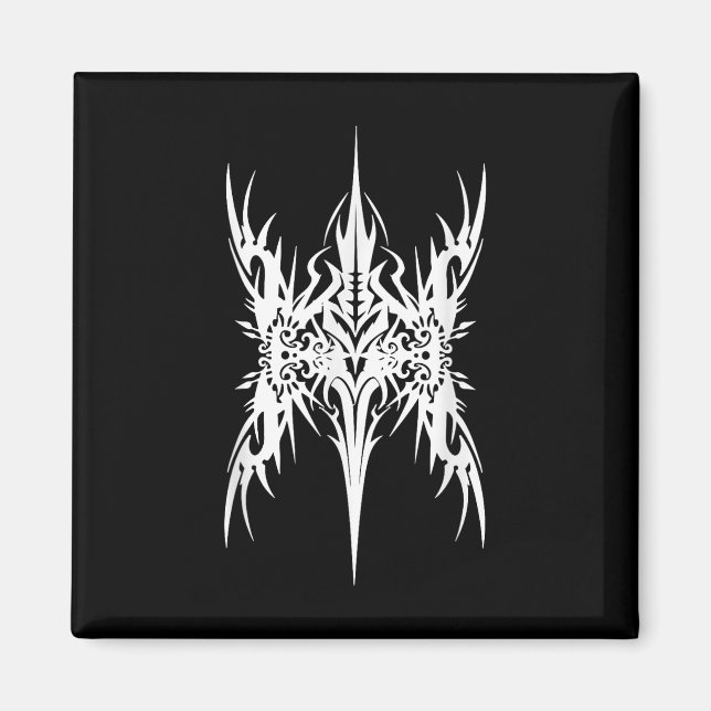 Futuristische Sigil Butteryfly Cyber Tattoo Cybers Magnet (Vorne)