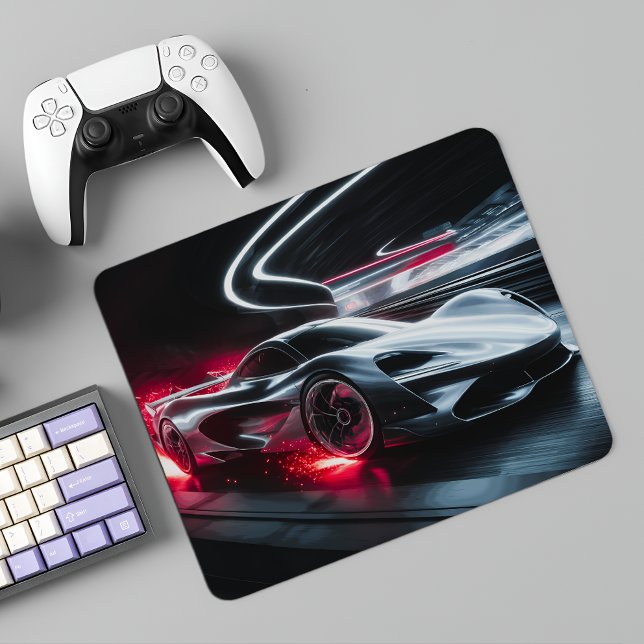Futuristische Speed Demon Sleek Concept Car Mousepad (Von Creator hochgeladen)