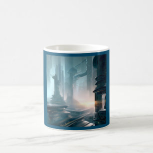 Futuristische Stadt 4 Kaffeetasse