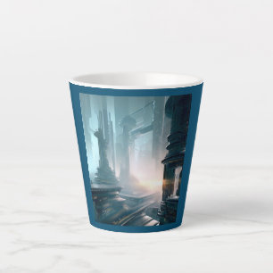 Futuristische Stadt 4 Milchtasse
