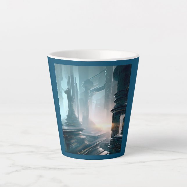 Futuristische Stadt 4 Milchtasse (Vorderseite)