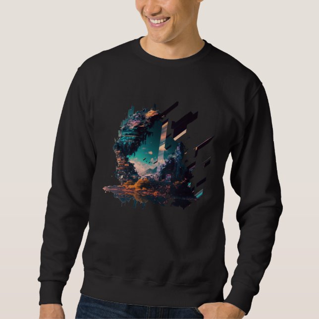 Futuristische Stadt Japans Sweatshirt (Vorderseite)