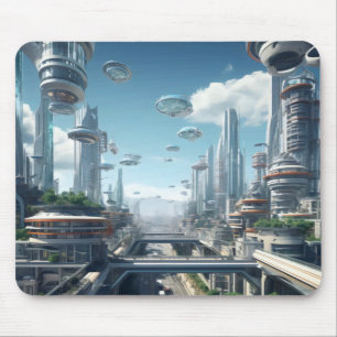 Futuristische Stadt Mousepad