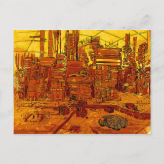 Futuristische Stadtumgebung Postkarte