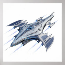 Futuristische Starship Poster