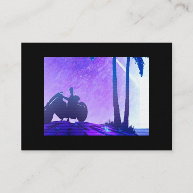  – Futuristische Synthwave-Kunst Visitenkarte (Vorderseite)