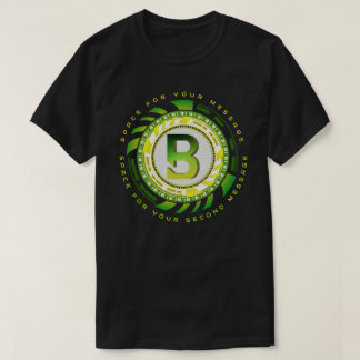 Futuristische Tech-Letter-B-Typografie mit benutze T-Shirt