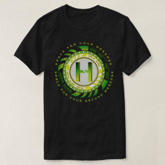 Futuristische Tech-Letter-H-Typografie mit benutze T-Shirt