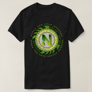 Futuristische Tech-Letter-N-Typografie mit benutze T-Shirt
