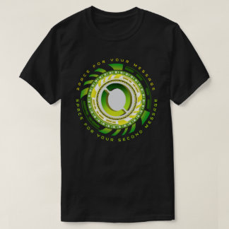 Futuristische Tech-Letter-O-Typografie mit benutze T-Shirt