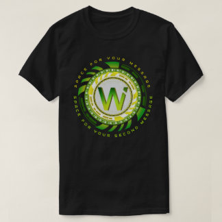 Futuristische Tech-Letter-W-Typografie mit benutze T-Shirt
