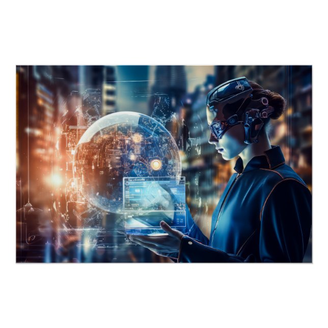 Futuristische Technologie Poster (Vorderseite)