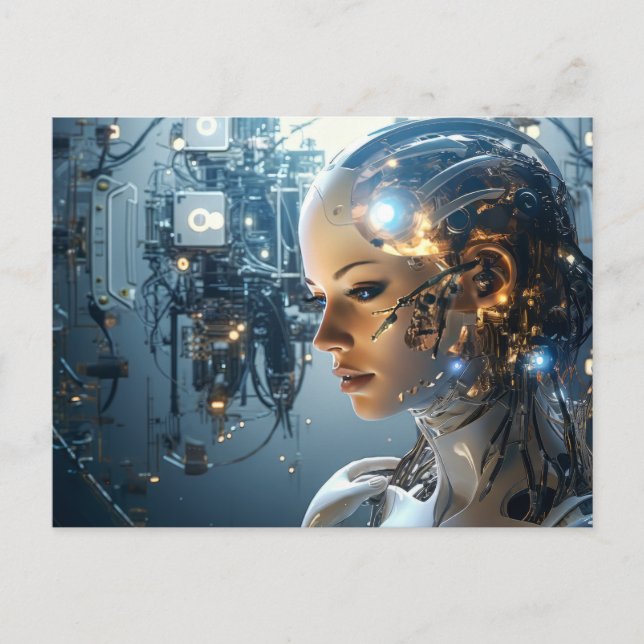 Futuristische Technologie Postkarte (Vorderseite)