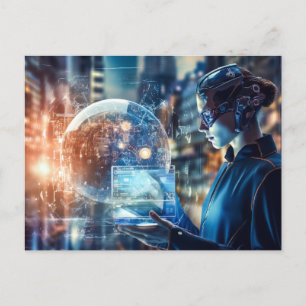 Futuristische Technologie Postkarte
